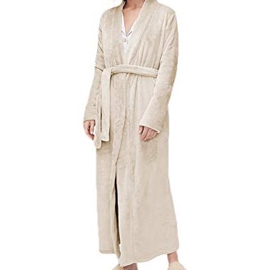 Cromoncent Mens Shawl Collar Flannel Mid Length Autumn Winter Robe Homewear Sleepwear Warm Bathrobe Cromoncent Mens Shawl Collar Flannel Mid Length Autumn Winter Robe Homewear Sleepwear Warm Bathrobe